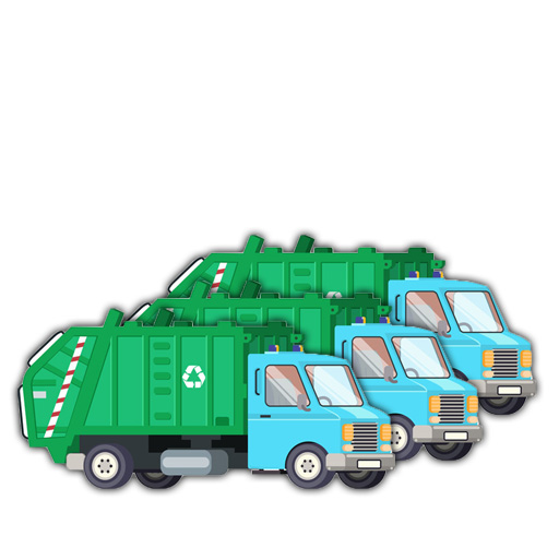 garbage trucks illustration